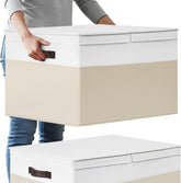 Criusia front view of two large storage baskets showing tidy organization benefit