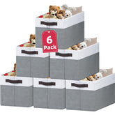 Criusia front view of six storage bins showing organized shelving benefit