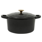 Crock-Pot Artisan Dutch oven front view showing enamel and handles for easy serving
