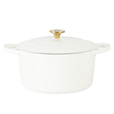 Crock-Pot front view matte linen white showing elegant finish and serving benefit