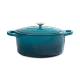 Crock-Pot Artisan front view showing teal ombre finish and serving benefit