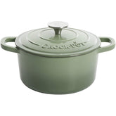 Crock-Pot Artisan front view showing gradient red finish and durable design benefit: attractive serving