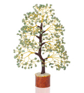 Crocon front view of green jade tree, elegant tabletop accent for home