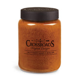 CROSSROADS Buttered Maple Syrup front jar shows label and size, inviting warm scent