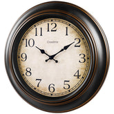 Crosstime front view bronze clock showing bold numerals for clear readability