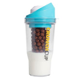 CRUNCHCUP front packaging in blue showing XL capacity benefit