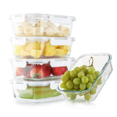Cuiselect front packaging showing five glass containers and white lids, organized storage benefit