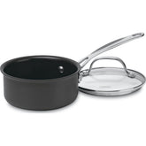 Cuisinart 1-quart saucepan front view showing compact profile and cooking versatility
