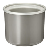 Cuisinart front view of stainless steel 2-quart freezer bowl showing durable design and ready storage