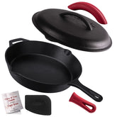 Cuisinel 12-inch skillet front view showing sturdy build and depth