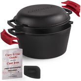 Cuisinel front view of 5-quart Dutch oven showcasing versatility and durable build
