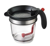 Cuisipro front view of separator showing clean design and capacity benefit