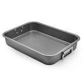 CULINARIN front view of large lasagna pan showing size and handles for easier handling
