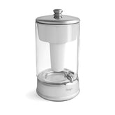 Culligan glass dispenser front view showing elegant design and large capacity benefit