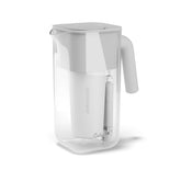 Culligan pitcher front view showing compact design and clear water benefit