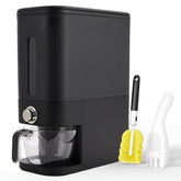 Culmino front view of rice dispenser showing tidy countertop storage benefit