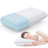 CushyOasis front view of standard pillow showing firm support
