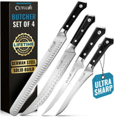 Cutluxe front packaging showing complete four-piece set and benefits
