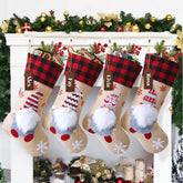 cysincos front pack of four stockings showing coordinated holiday set benefit organization