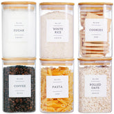 CZZGSM front packaging showing six labeled glass jars for neat storage