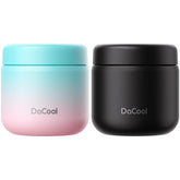 DaCool two-pack front view showing black and cotton candy colors and secure lids for easy identification