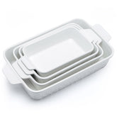 Dafuceramic front packaging showing four white ceramic casserole dishes, clear product presentation