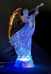 Dalax angel front view showing gold wings and LED glow benefit ambient light