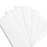 DALIX front view of six white vertical slats showing clean edges and ready-to-install benefit