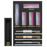 DALSHABET front view of bamboo organizer shows tidy storage and quick access
