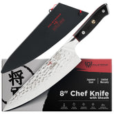 Dalstrong front view of Gyuto showcasing blade shape and balanced profile for precise cuts