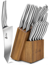 DDF iohEF front view with wood block showing organized knife set and quick access