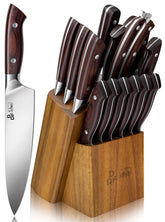 DDF iohEF front wood block display showing organized knives and neat storage benefit