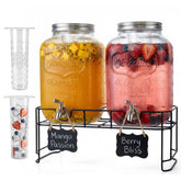 DD&HAPP front view of dual glass dispensers showing clear design and capacity benefit