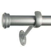 Decopolitan end cap rod front view showing nickel finish and clean silhouette benefiting cohesion