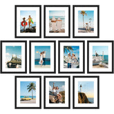 decorUhome front view of black 8x10 frame showing crisp photo edges and neat display