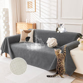 Deep Dream front view of dark grey cover showing full sofa protection and neat fit