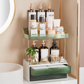 Delamu front view showing full organizer and tidy countertop benefit