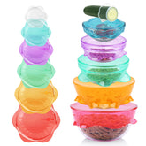 DeliOne front packaging showing six colorful stretch lids and sizes for quick choice