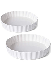 DELLING front view of white tart pan showing fluted rim and clean finish promotes elegant serving