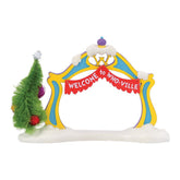 Department 56 Who-ville archway front view showing bright colors and whimsical shape