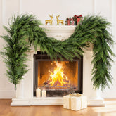 DEPMEM full-length garland on mantel showing festive impact and easy styling