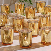 DEVI gold votive holders front packaging showing 24-piece set and elegant finish