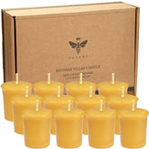 DEYBBY pack front view showing 12 votives and neat packaging benefit: clear selection
