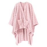 Dgsfmi front view wearable blanket poncho shows full coverage and comfort