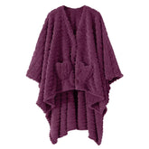 Dgsfmi front view wearable blanket poncho showing full coverage and comfort