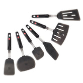 di oro living front packaging showing six black silicone turners, clear set benefit