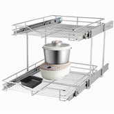 DINDON front view of installed two tier pull out organizer showing easy access