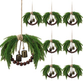 Dingion front view of eight mini wreaths showing compact holiday set