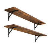 DINZI LVJ front view showing both long floating shelves and packaging, enhances room storage