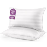 DIORIS front view of queen pillow pair showing clean packaging and comfort
